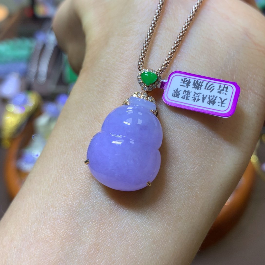 【闪购商品】翡翠颈饰18K金镶嵌翡翠