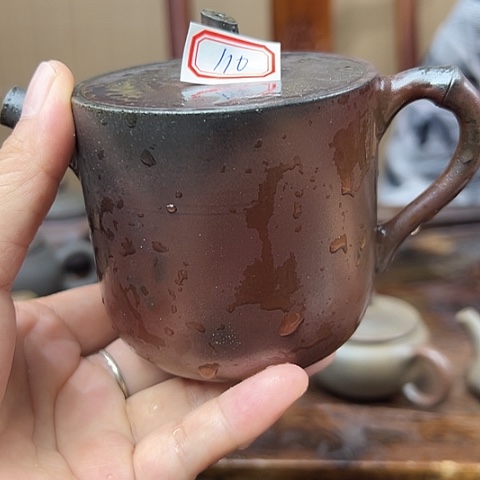 戬谷龙窑柴烧茶壶110