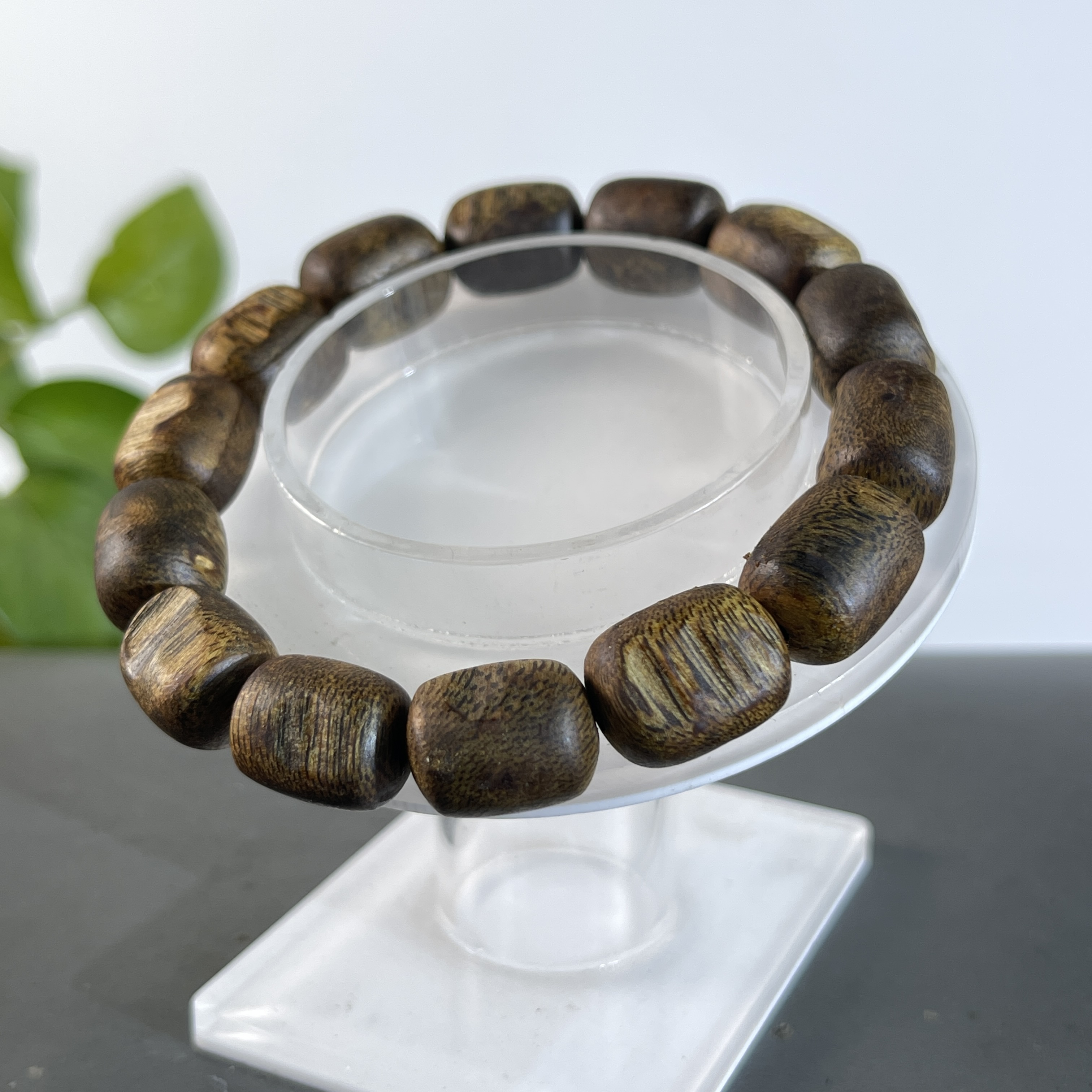 ZYCX-5377 海南棋楠桶珠单圈11.8g 约：13*11mm*14颗