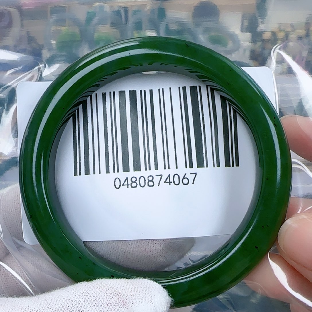 和田玉（碧玉）手镯未镶嵌58