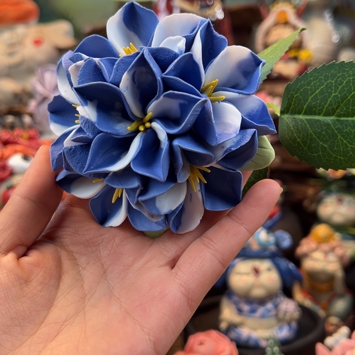 陶摆件小镇青花每日有新品