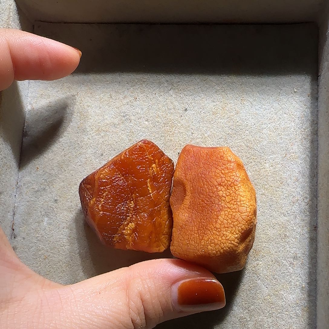 枯***草定制琥珀未镶嵌定制