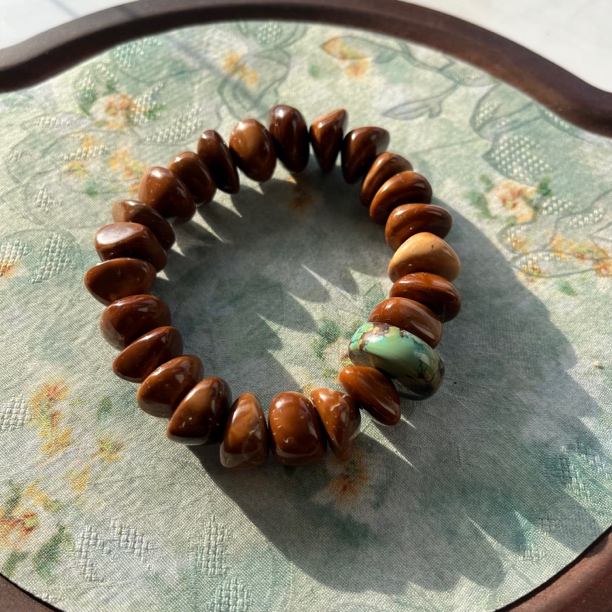 非金属木质手链 正品 设计款 菜绿黄 手链