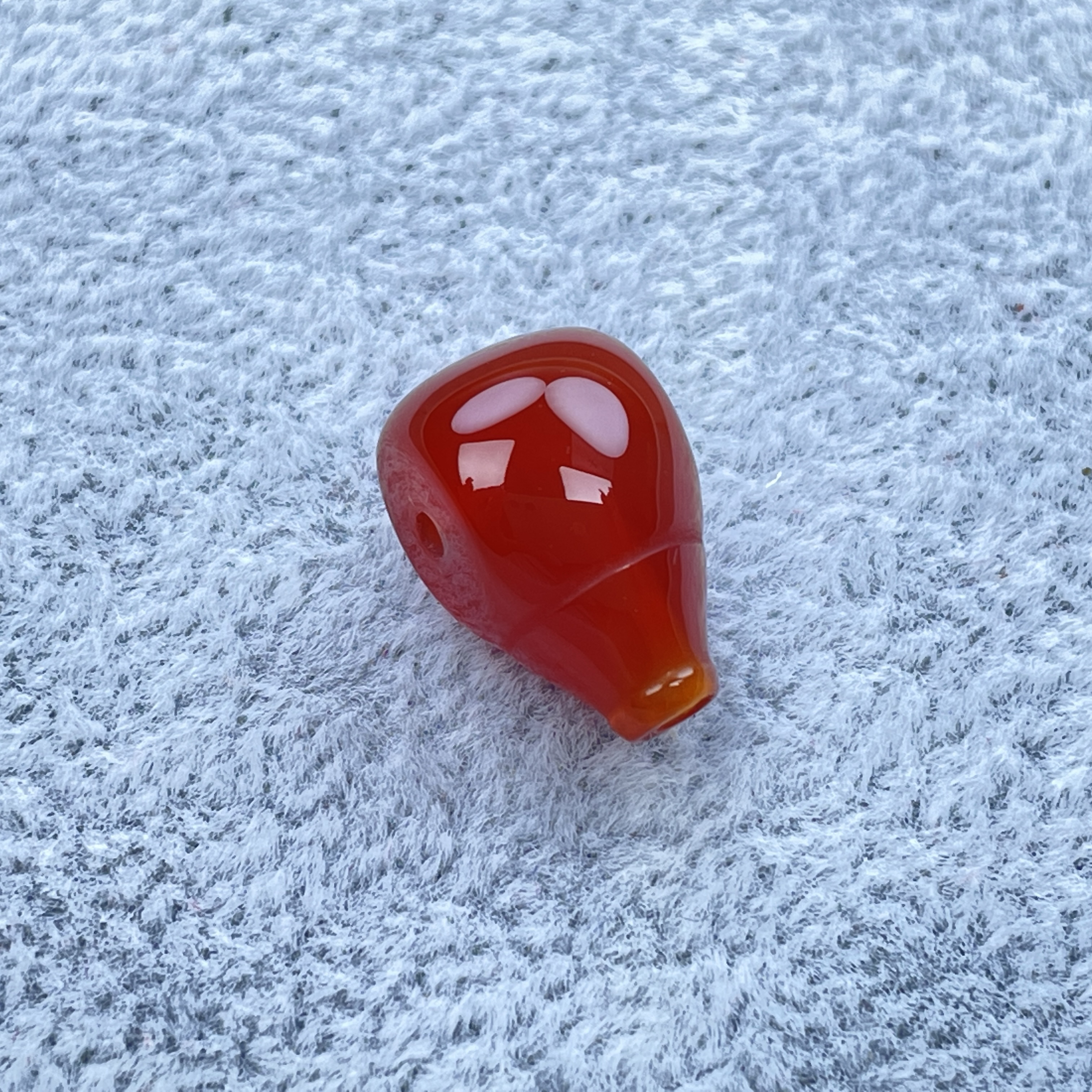 川料樱桃红手工一体三通西葫芦小奶嘴直切10mm可配7mm或7mm以下