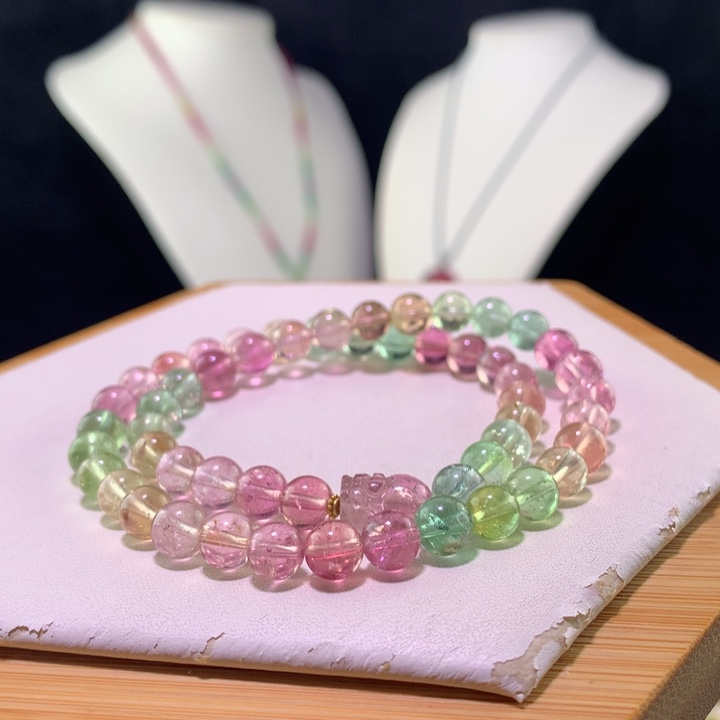 双色碧玺手链未镶嵌