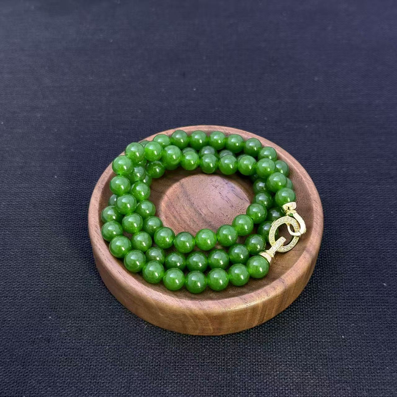 非金属珐琅项链 宝光纪饰品 053 菜绿8mm项链 多样性发货