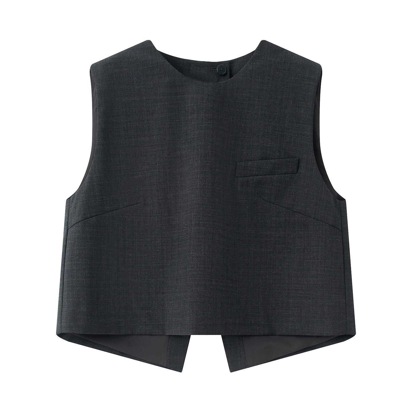 【艾家同款】2025早秋新款时尚百搭设计感宽松无袖马甲背心女300101