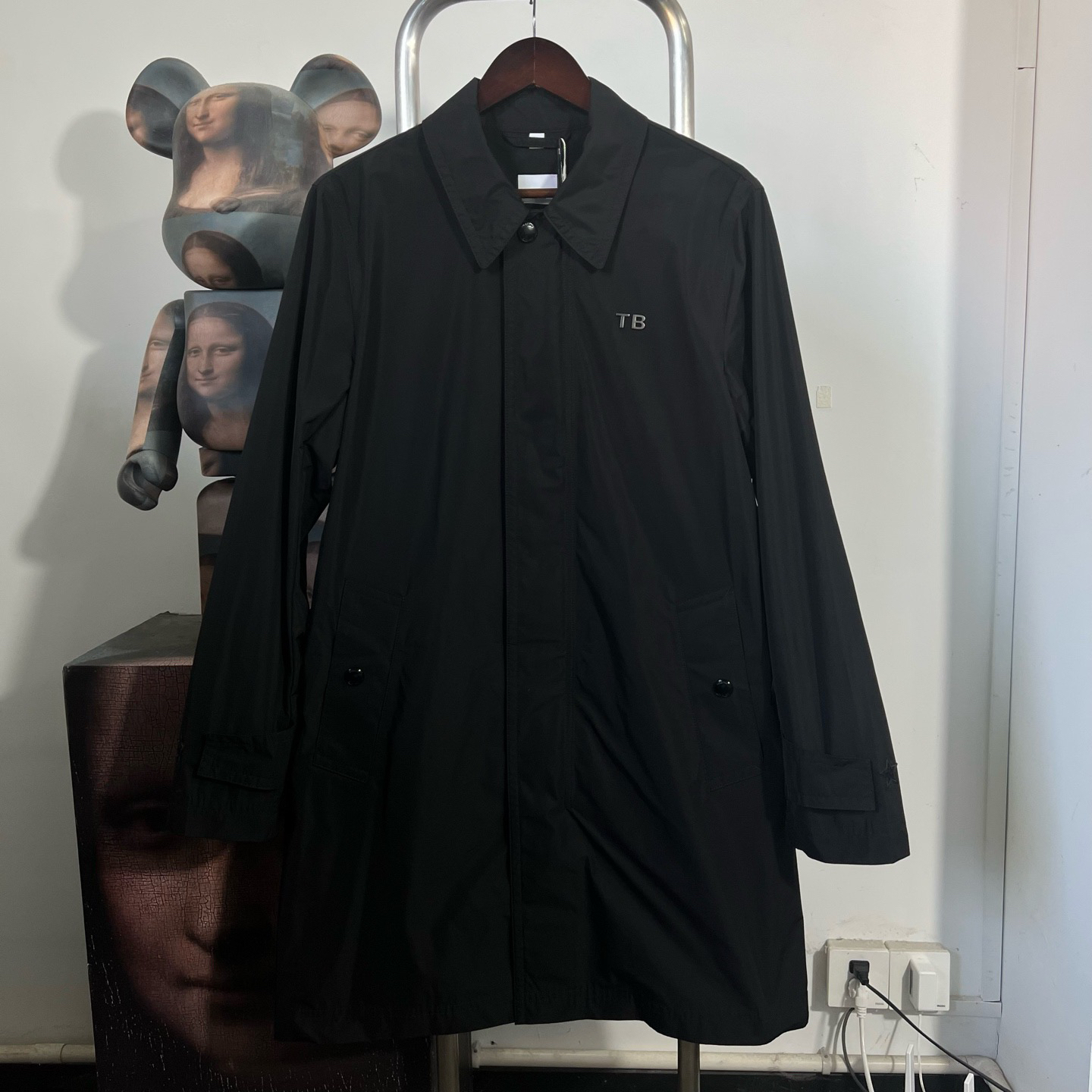 未使用 BURBERRY/博柏利 黑色大衣 w1610尺码：S 衣长97 胸围58
