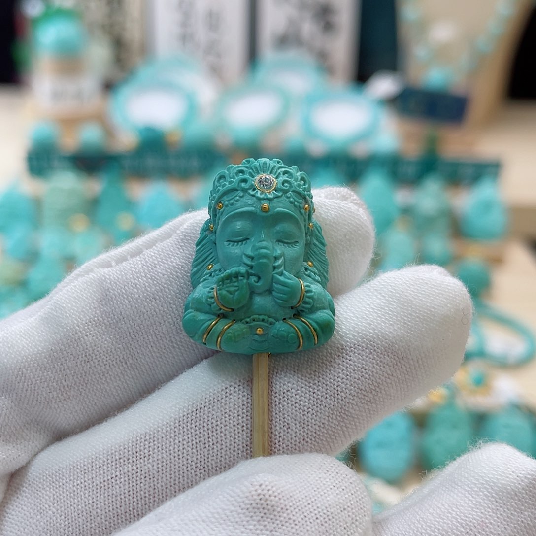 绿松石珠宝奇石未镶嵌