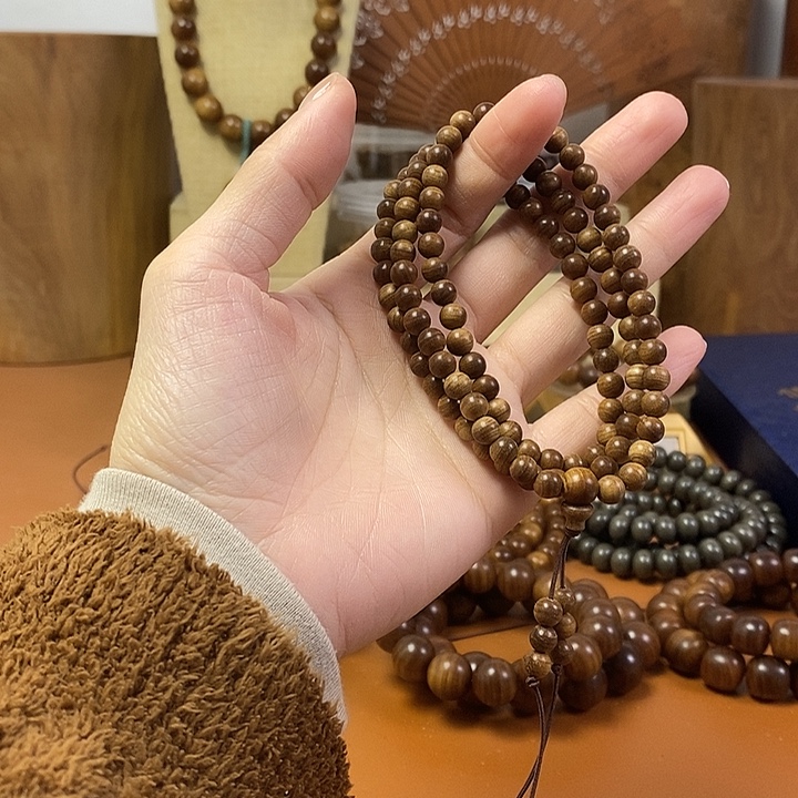 檀香木老山檀香黑肉沉水0:6/108颗