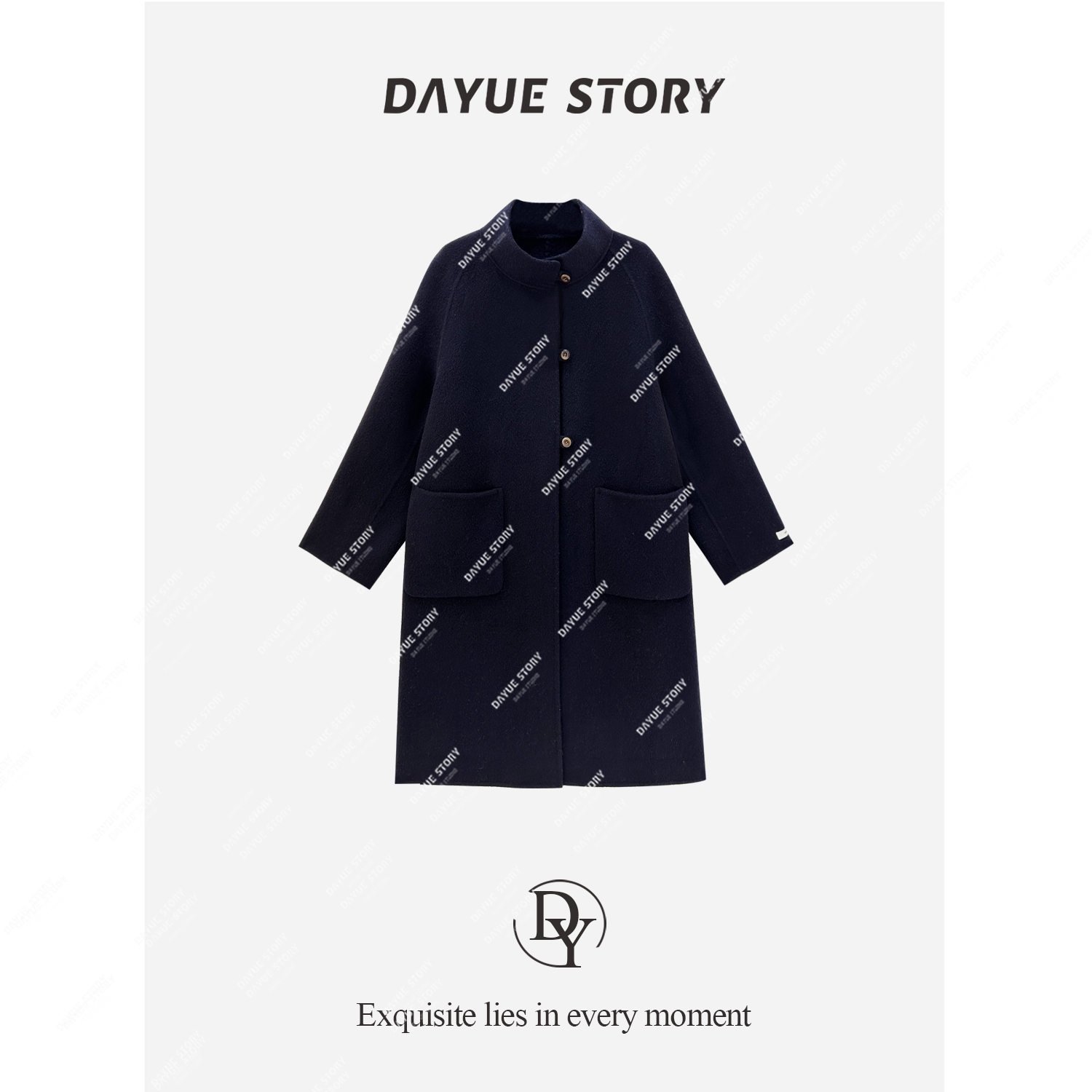 DAYUE【苏黎世】手工髙级质感~百搭不过时经典款！设计师双面尼大衣