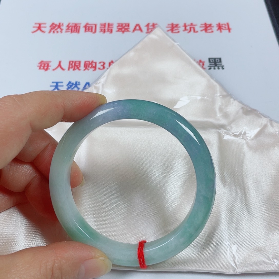 翡翠未镶嵌手镯天然翡翠手镯58.8