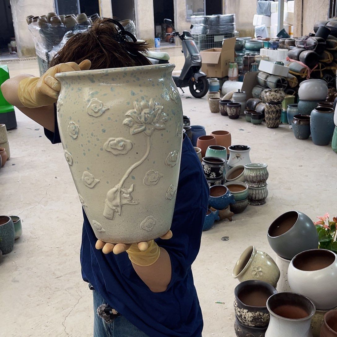 紫砂花盆正品口20高30