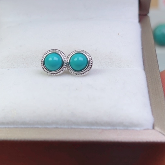 绿松石珠宝奇石银S925镶嵌