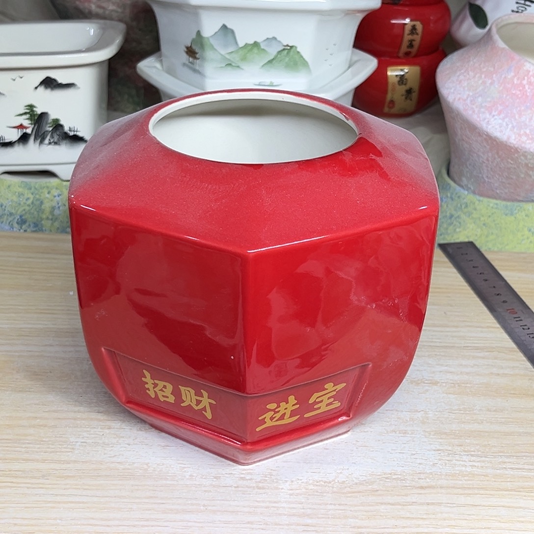 陶瓷绿植多肉微瑕花盆，无孔