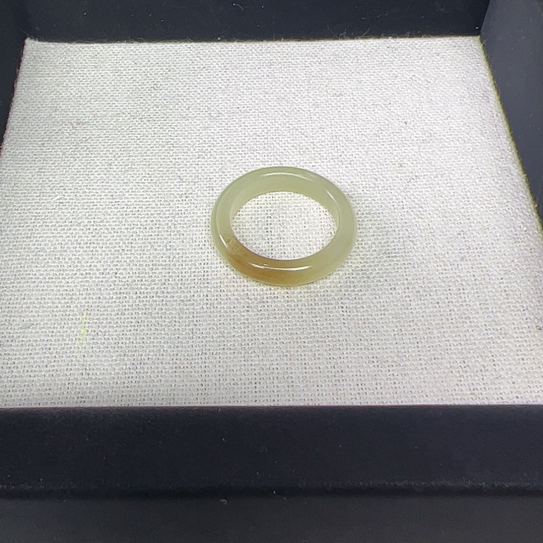 和田玉戒指未镶嵌16号一口桂花糖