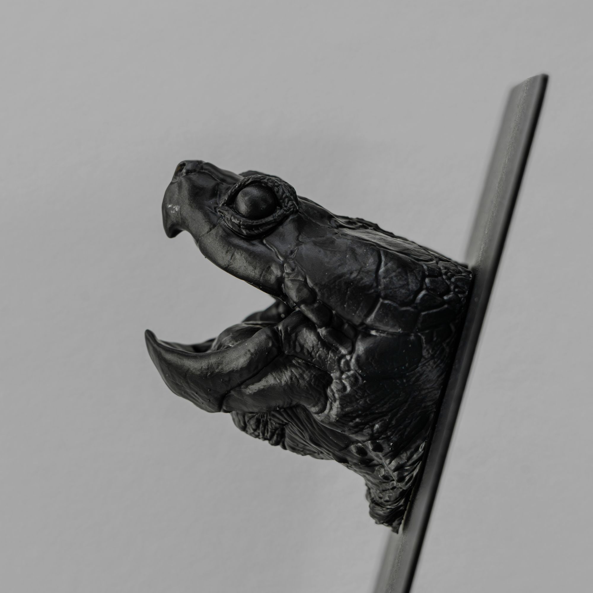 超拟真鳄龟白膜头雕冰箱贴模型手办创意家居装饰摆件