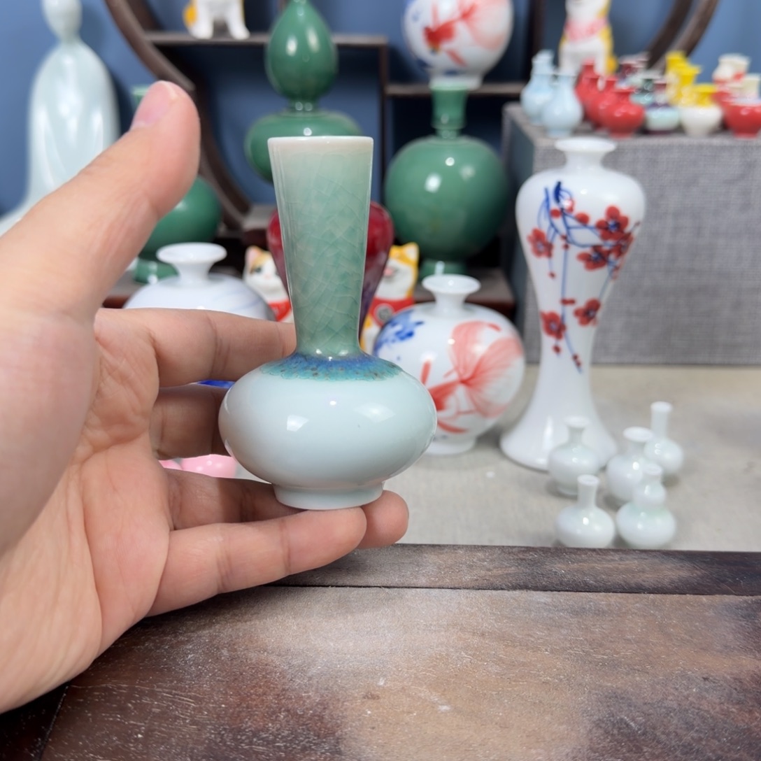 陶瓷手工小花器摆件