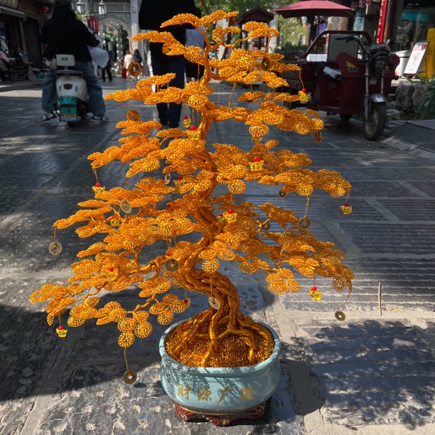 手工编织大款发财树高76宽62