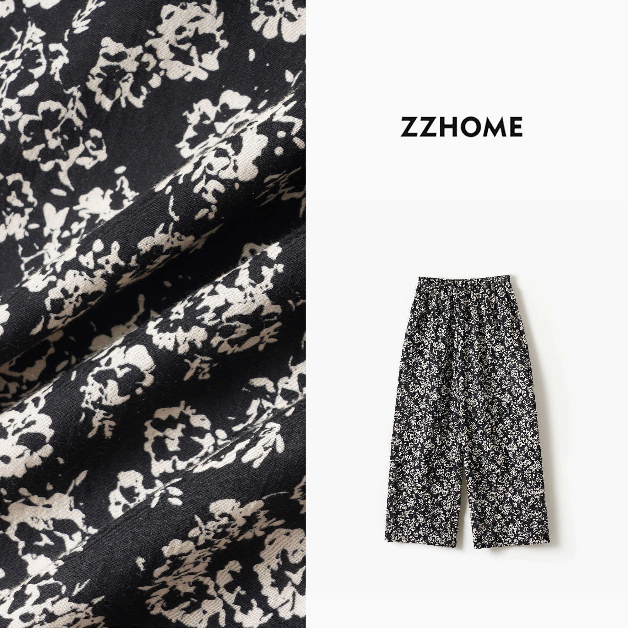 ZOZO HOME | 纹理之美法式雏菊潮款百搭9分休闲裤溜达裤q173520p