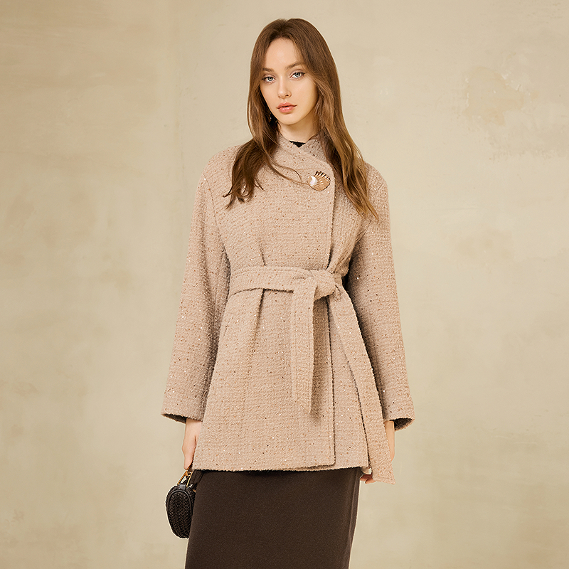 【诗语专属】BADINA毛呢外套654A016