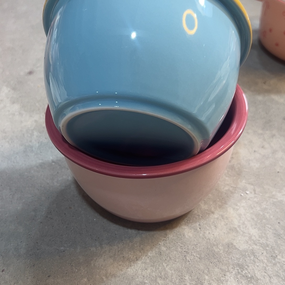 米其林蓝色加粉色6寸碗