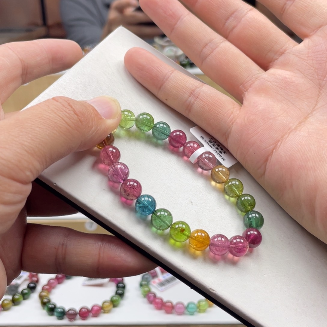 碧玺手串未镶嵌8-8.5mm.mmmmmmmmmmm