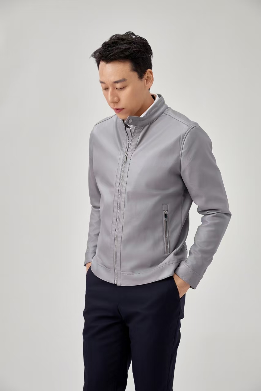 男款短款拉链机车风帅气pu男装皮衣 5888