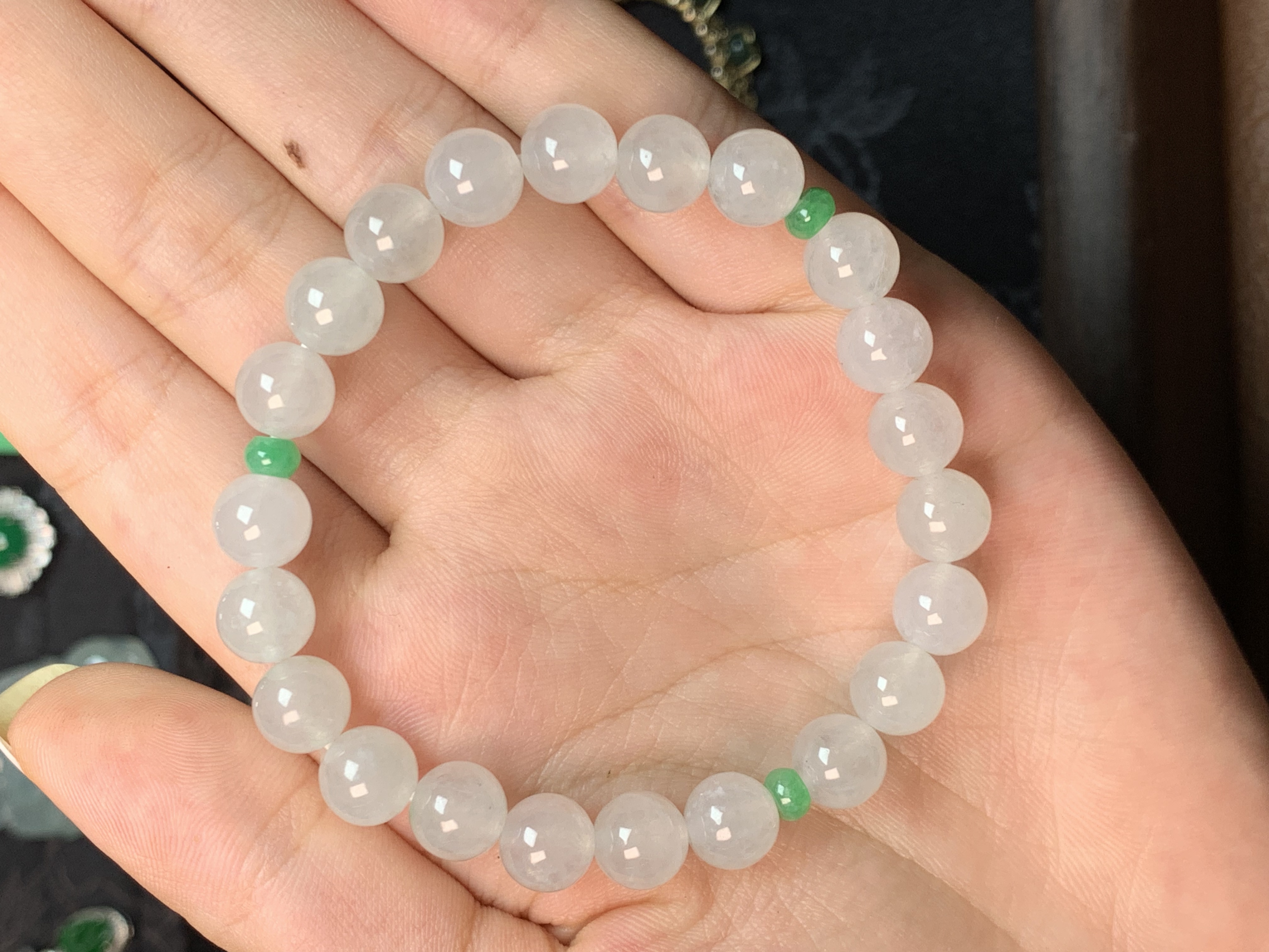 A货天然翡翠手串