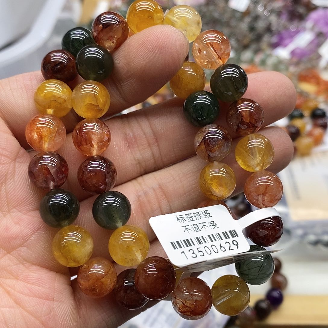 水晶手链未镶嵌多样性发货发一条