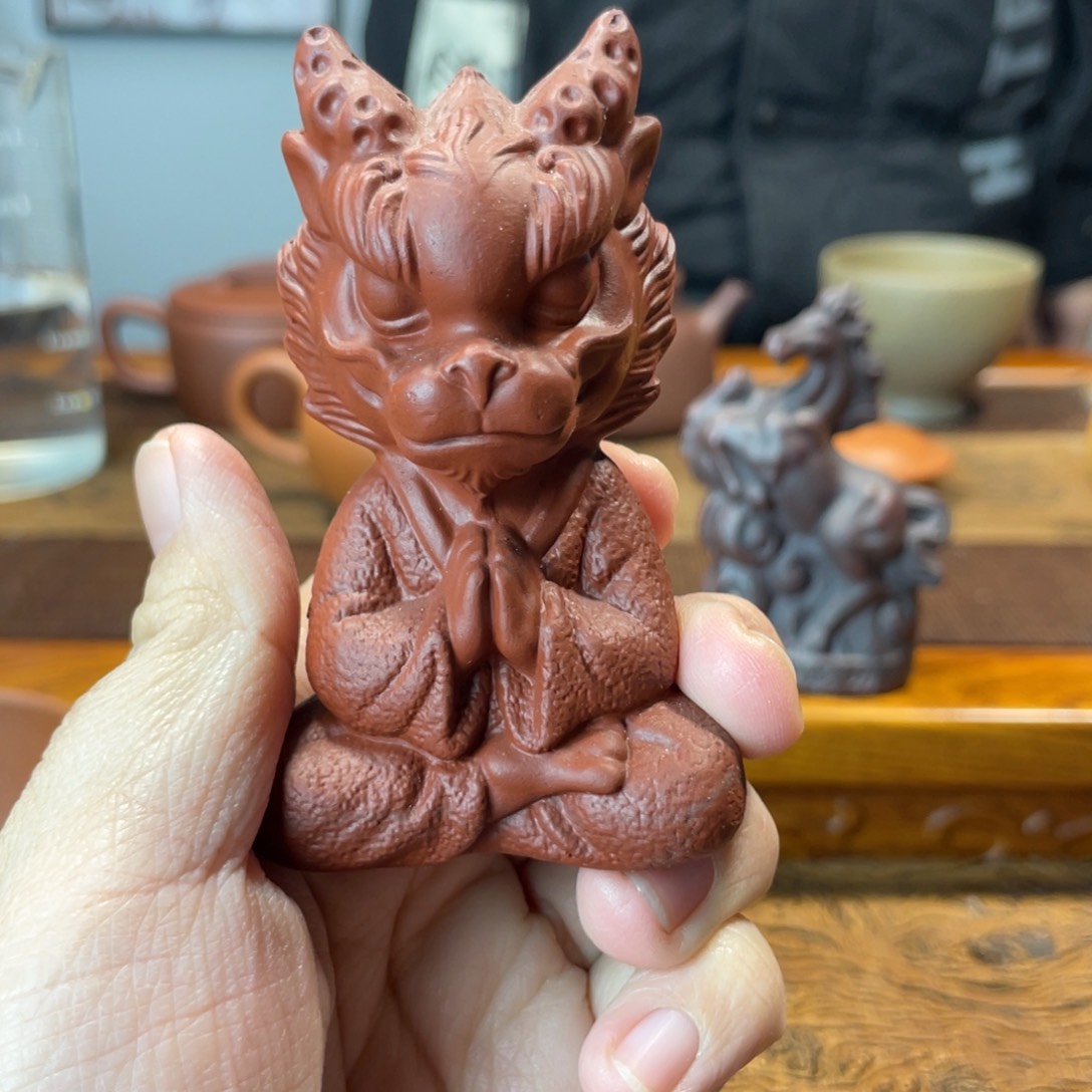 紫砂茶杯茶宠小龙人