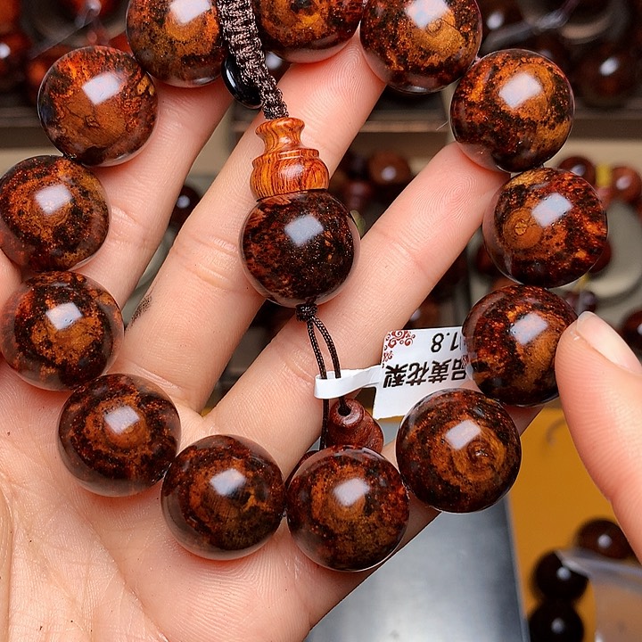 花梨木类手串/手链黄花梨风化料老挝花梨土埋料1.8