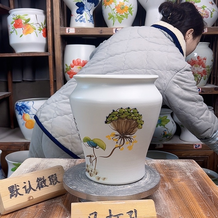 摆件小脚莲子新款陶瓷陶瓷