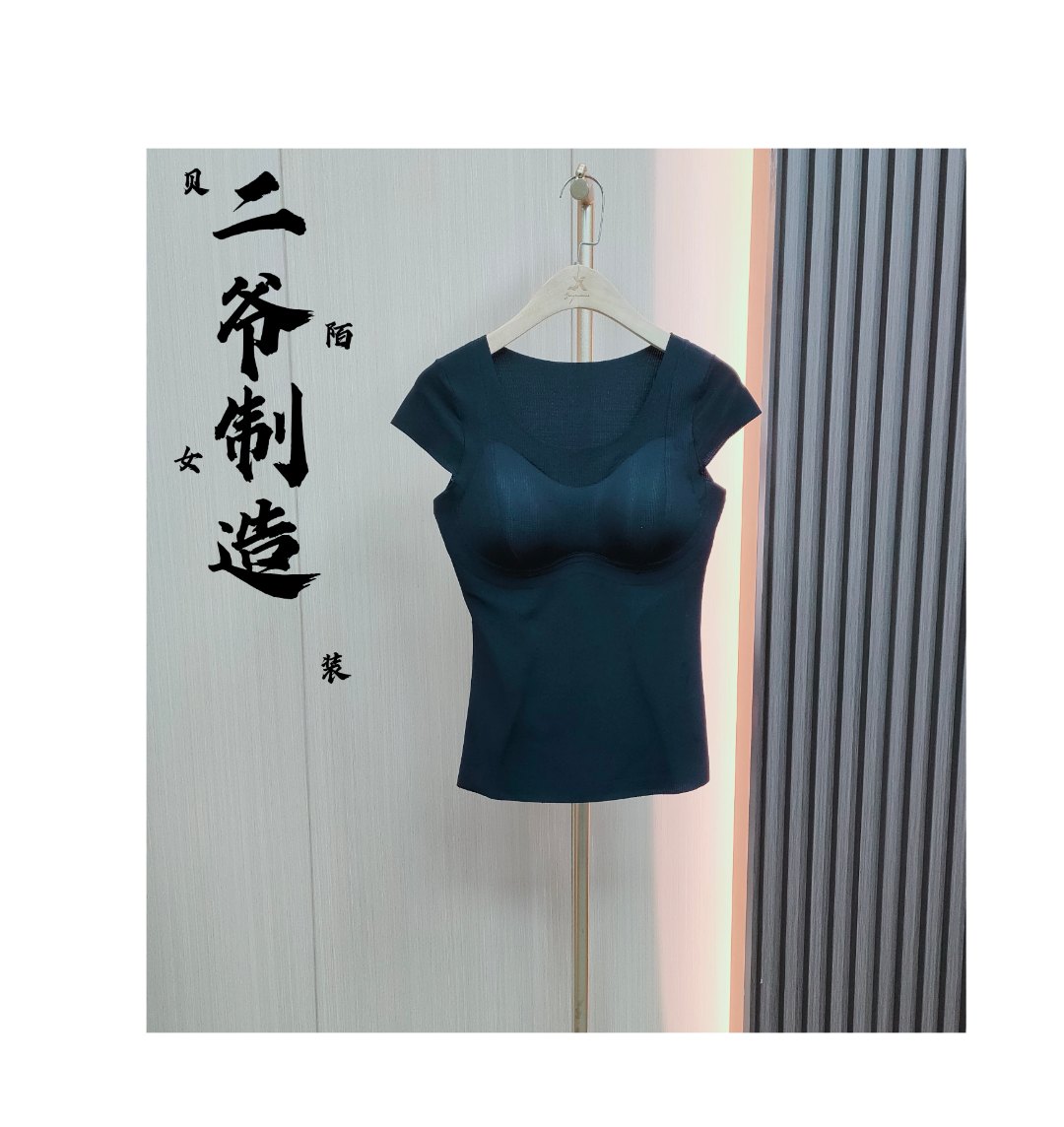 S88020813圆领小盖袖薄款背心