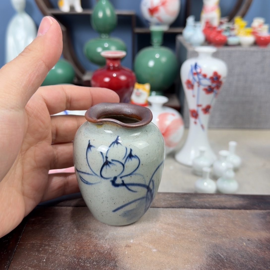 陶瓷手工小花器摆件
