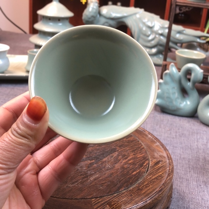 瓷片仿古原矿斗笠杯