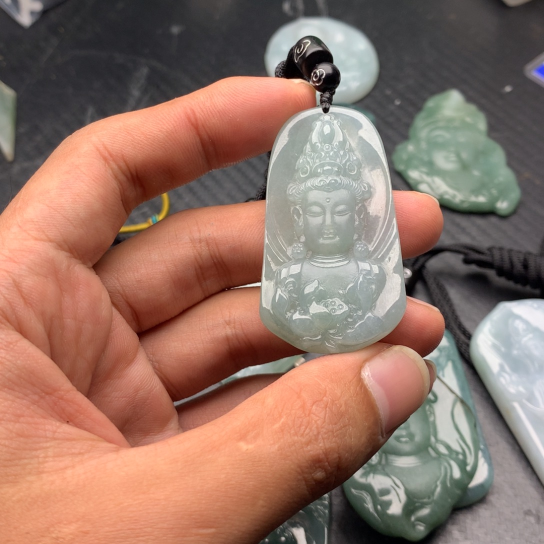 唐***福翡翠未镶嵌颈饰天然翡翠a货吊坠