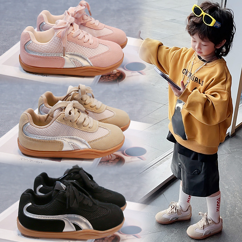 春秋新款男童跑步鞋防滑运动鞋女童鞋子儿童休闲鞋
