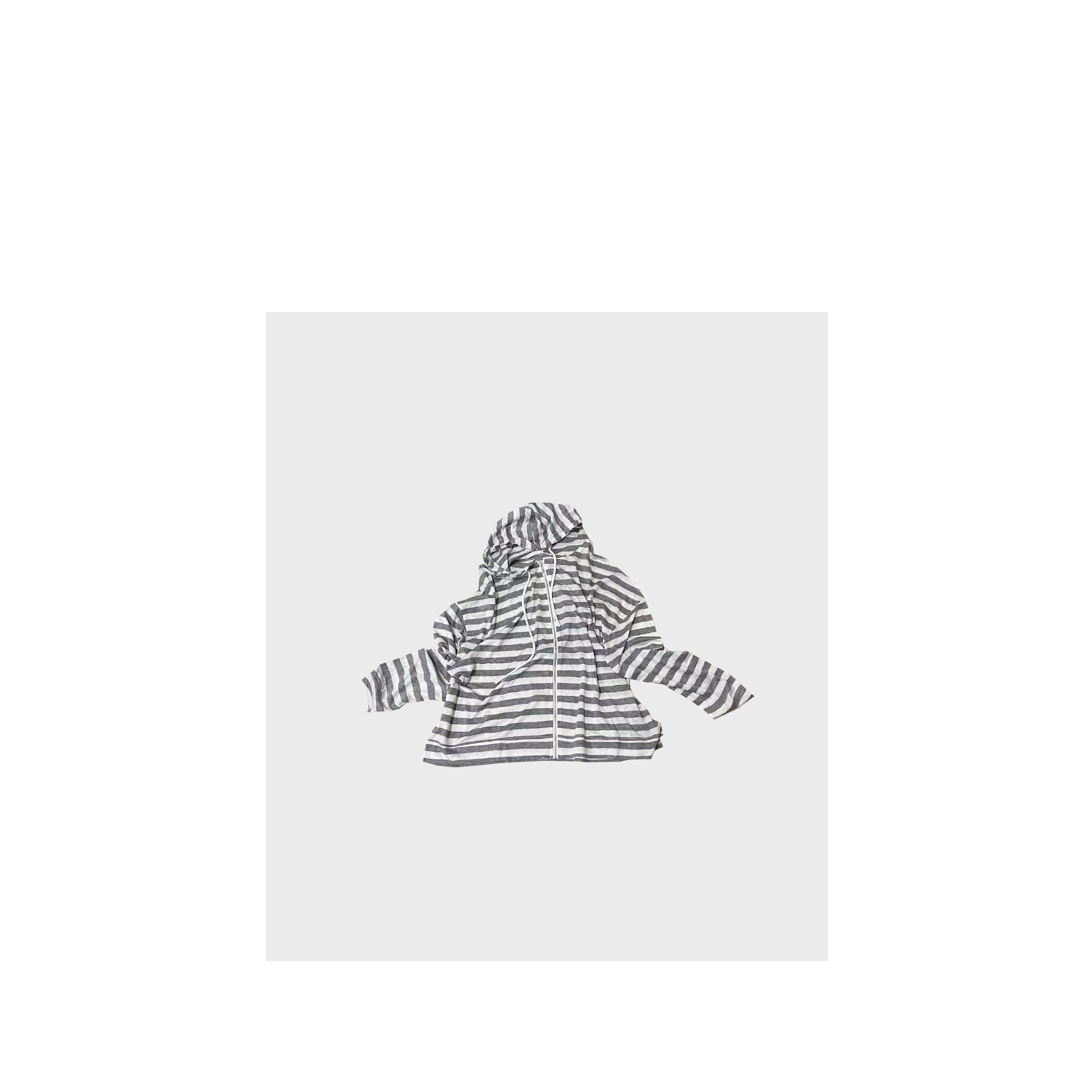 MAINRAY-「有迹可循」慵懒风宽条纹星球刺绣防晒拉链外套