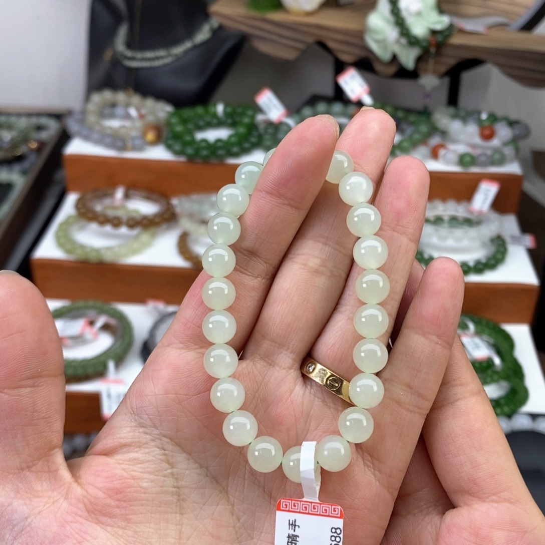 和田玉手串未镶嵌