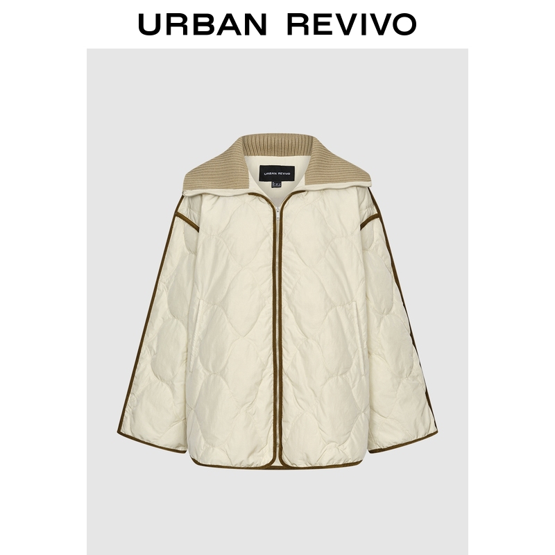 【HOT】UR2025冬季新款女装流光风休闲超宽松羽绒服UWH150064