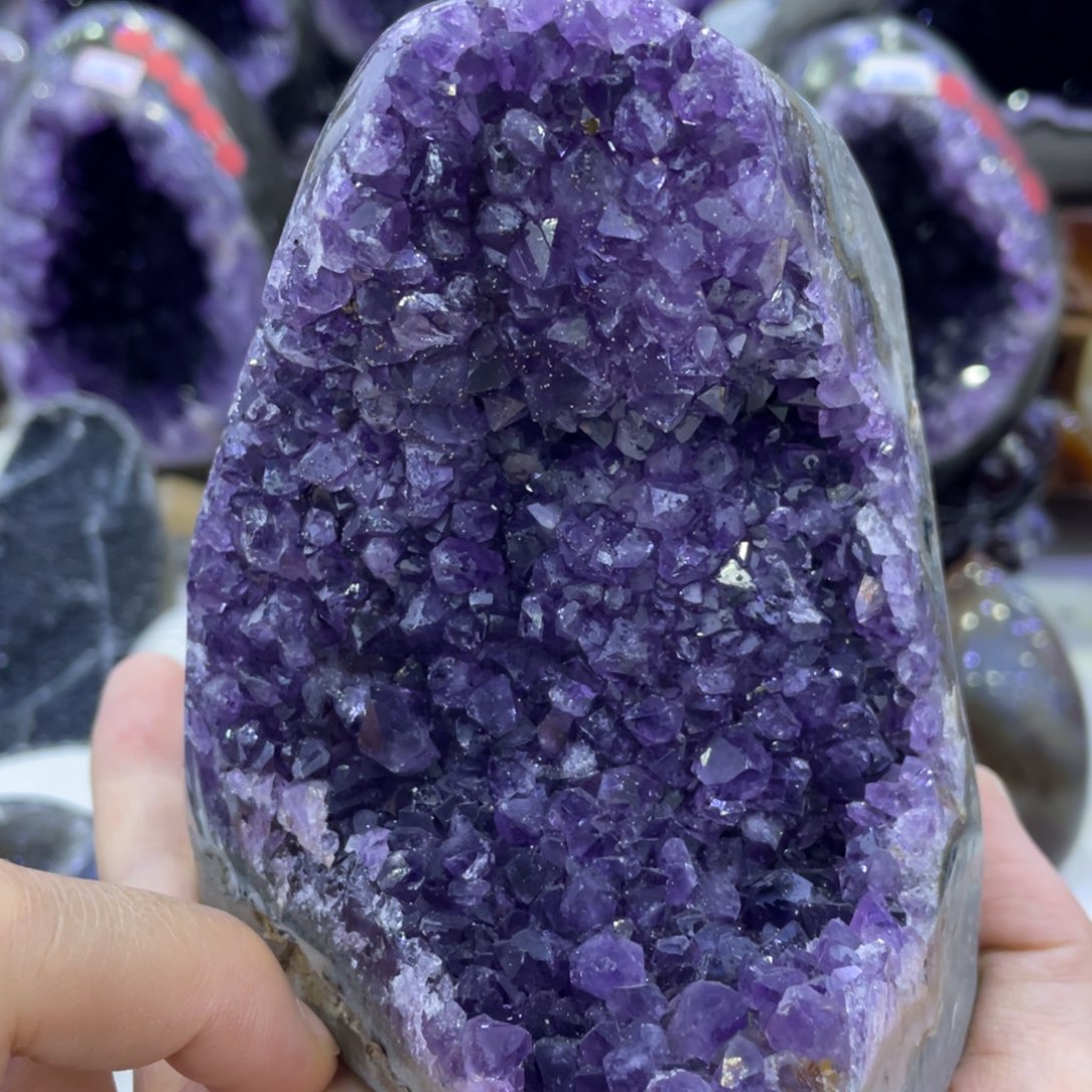 未镶嵌紫晶珠宝半成品