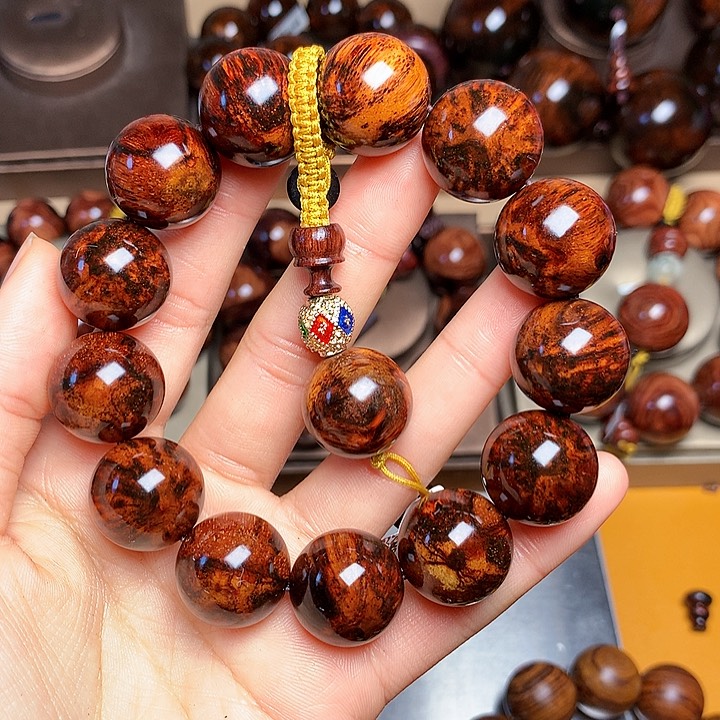 花梨木类手串/手链黄花梨风化料老挝花梨土埋料1.8