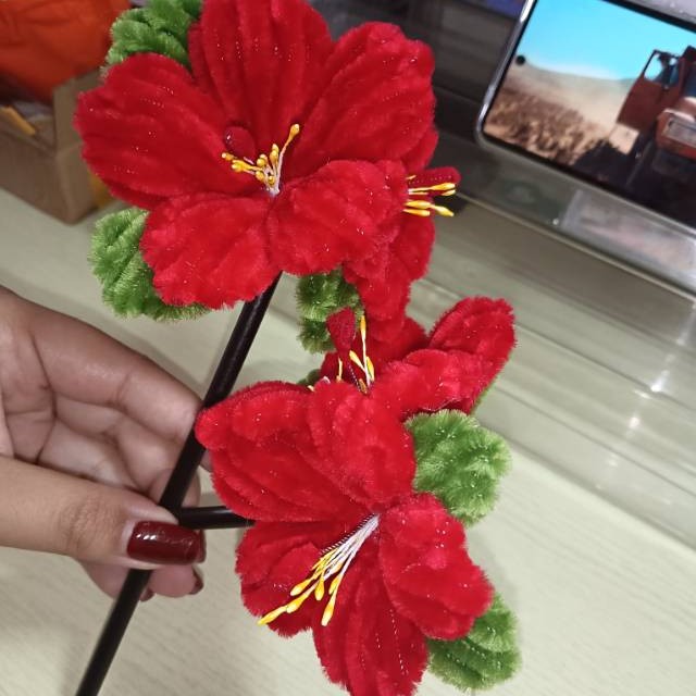 扶桑花发簪（扭扭棒）