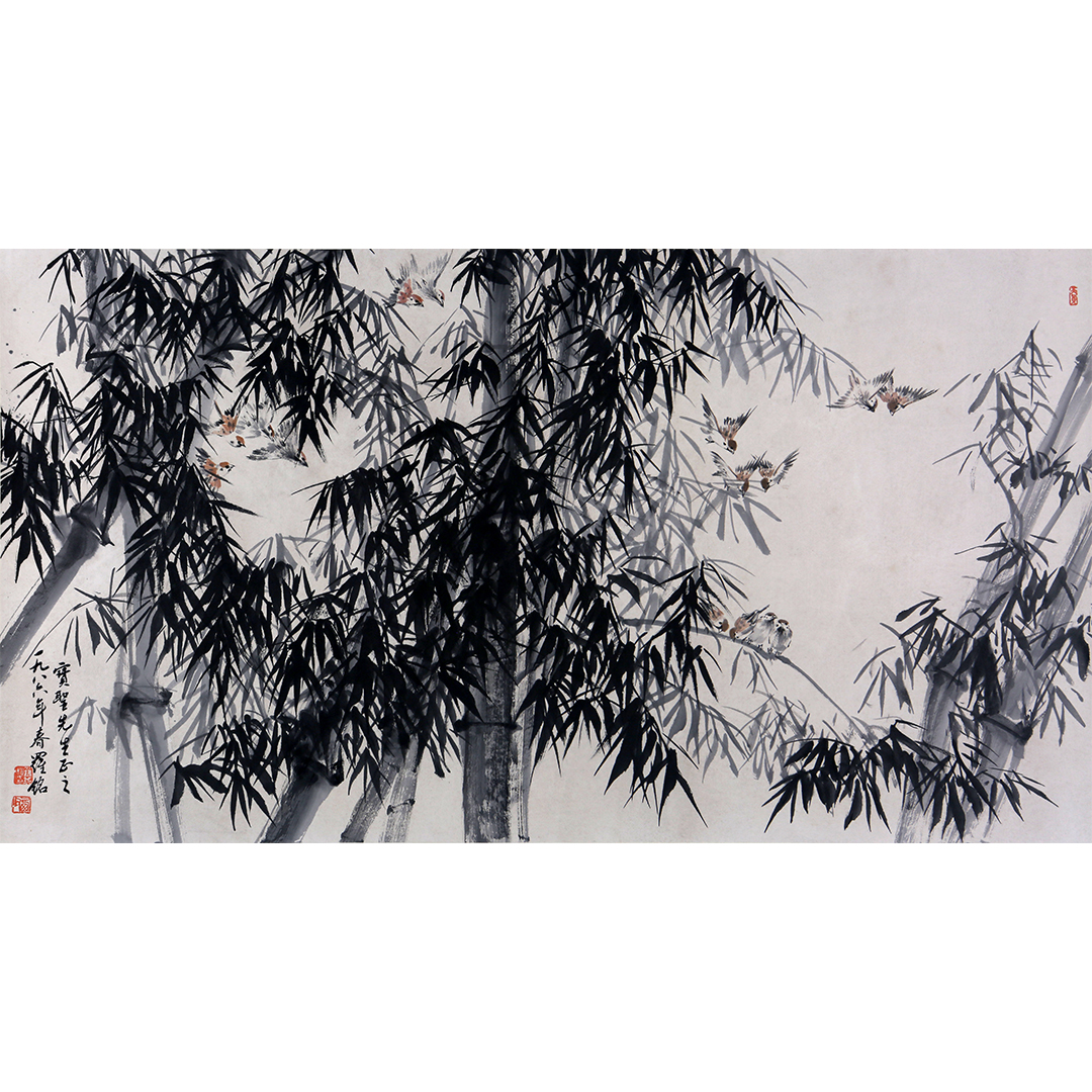 29-3L9A0418 竹鹊图 罗铭 54cm×99cm 约4.8平尺