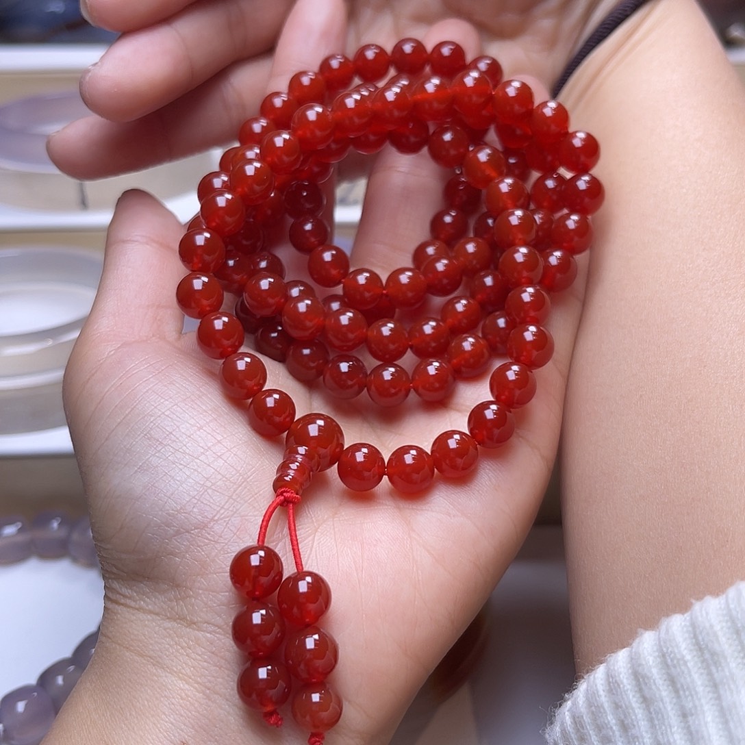 一***）玛瑙/玉髓未镶嵌手串