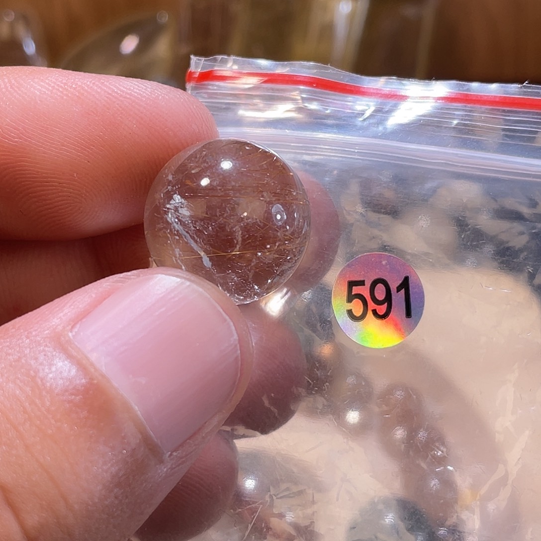 黑***配手链发晶未镶嵌发晶
