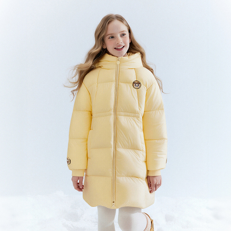 【90绒子】笛莎2024年新款三防面料甜美中长款女童冬季