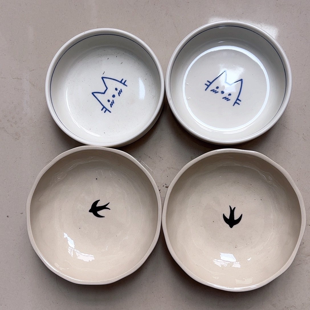 瓷片瑕疵特价陶瓷料碟