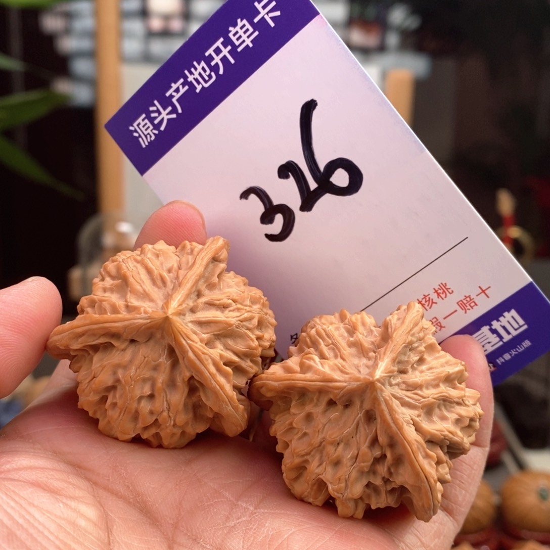 文玩核桃把件40天然盘山球奔326号
